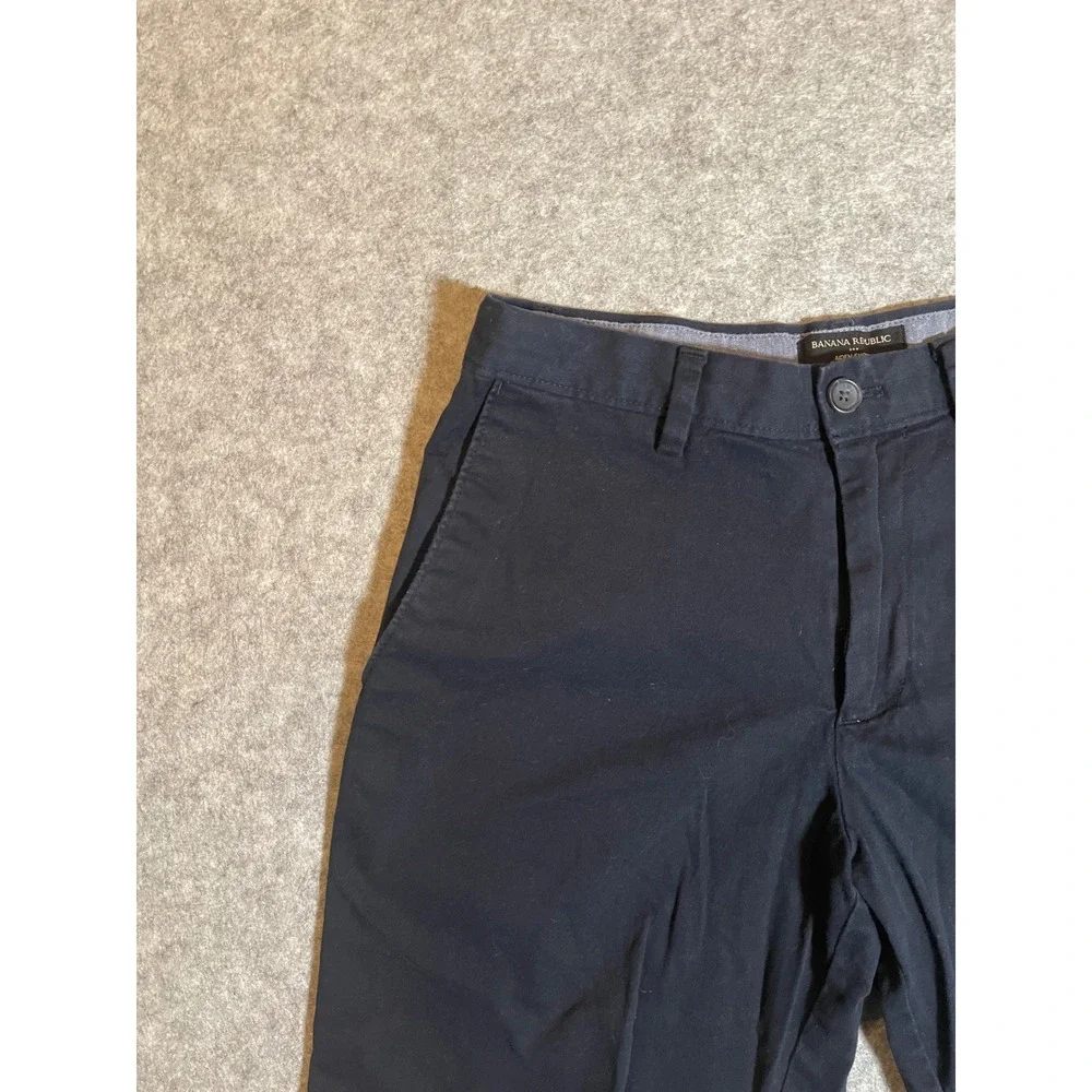 Banana Republic Aiden Shorts Mens 30 Navy Blue Slim Fit Chino Stretch Cotton